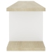 Estante de pared 2 uds contrachapado blanco y roble 105x18x20cm