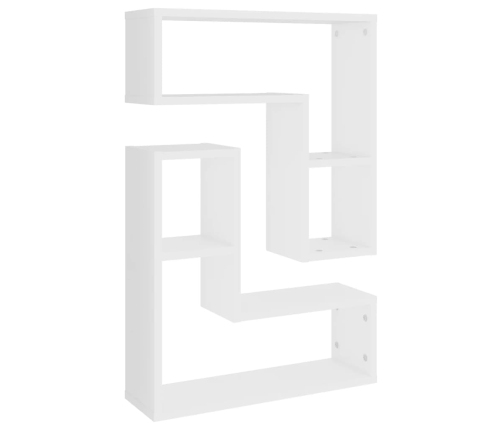 vidaXL Estantes de pared 2 uds madera contrachapada blanco 50x15x50 cm