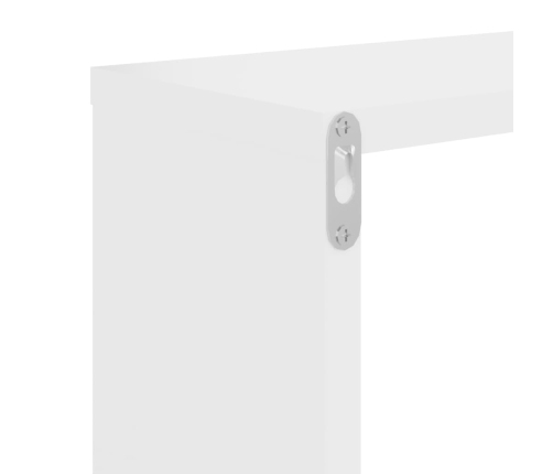 Estantes de pared 2 uds madera contrachapada blanco 50x15x50 cm