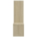 Estantes de pared 2 uds contrachapado blanco y roble 50x15x50cm