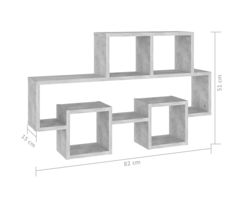 Estante pared forma de coche madera ingeniería gris 82x15x51 cm