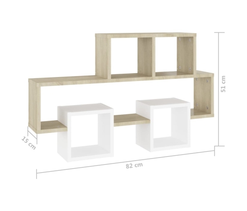 vidaXL Estante pared forma de coche madera ingeniería 82x15x51 cm