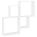 Estante de cubo pared madera contrachapada blanco 80x15x78,5 cm