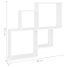 Estante de cubo pared madera contrachapada blanco 80x15x78,5 cm