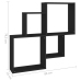 Estante cubo de pared madera contrachapada negro 80x15x78,5 cm