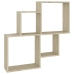 Estante cubo de pared contrachapado roble Sonoma 80x15x78,5 cm