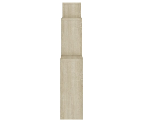 Estante cubo de pared contrachapado roble Sonoma 80x15x78,5 cm