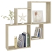 Estante cubo de pared contrachapado roble Sonoma 80x15x78,5 cm