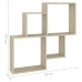 Estante cubo de pared contrachapado roble Sonoma 80x15x78,5 cm