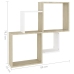 vidaXL Estante cubo de pared contrachapado blanco y roble 80x15x78,5cm