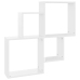 Estante cubo de pared contrachapado blanco brillo 80x15x78,5 cm