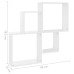 Estante cubo de pared contrachapado blanco brillo 80x15x78,5 cm