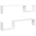 vidaXL Estantes de pared 2 uds madera contrachapada blanco 100x15x20cm