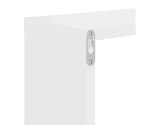 vidaXL Estantes de pared 2 uds madera contrachapada blanco 100x15x20cm