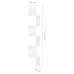 vidaXL Estante esquina pared contrachapado blanco brillo 20x20x127,5cm