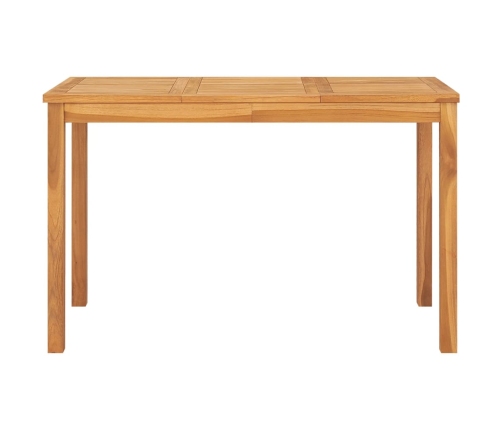 Mesa de comedor de jardín madera maciza de teca 120x70x77 cm