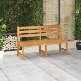 Banco de jardín de madera maciza de teca 150 cm