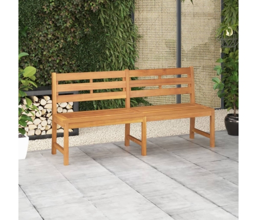 vidaXL Banco de jardín de madera maciza de teca 180 cm