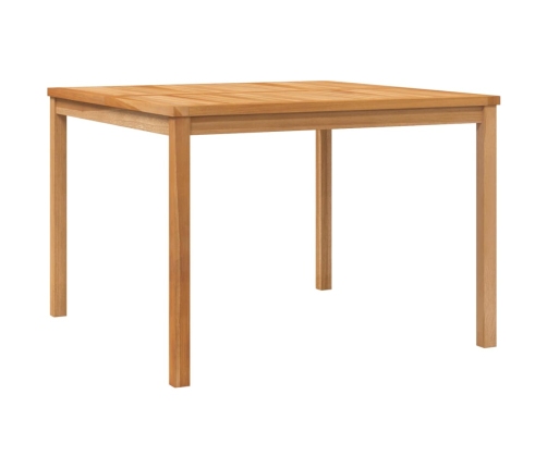 Mesa de comedor de jardín madera maciza de teca 110x110x77 cm