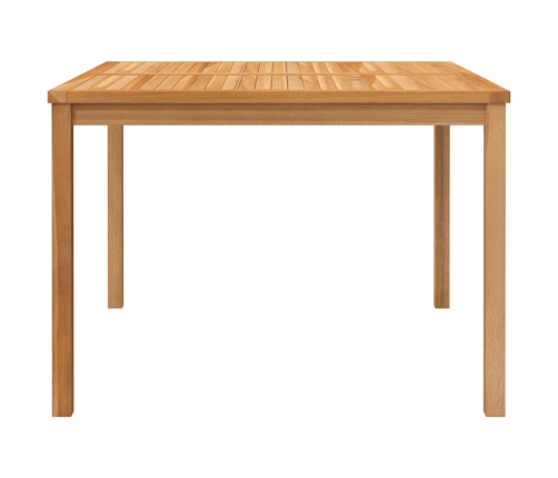 Mesa de comedor de jardín madera maciza de teca 110x110x77 cm