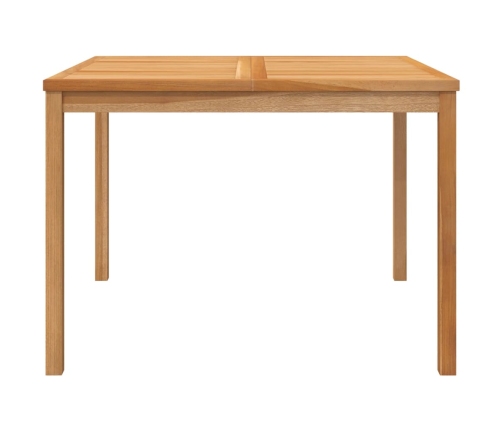 Mesa de comedor de jardín madera maciza de teca 110x110x77 cm