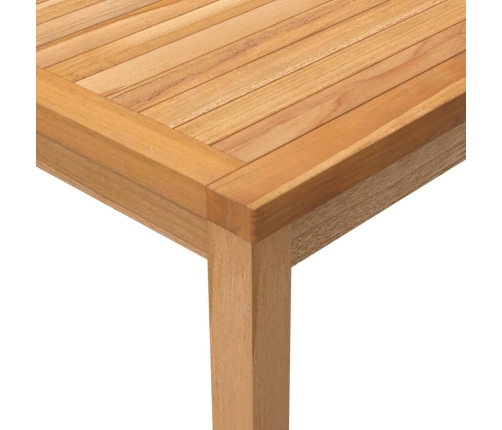 Mesa de comedor de jardín madera maciza de teca 110x110x77 cm