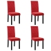 Sillas de comedor 4 unidades terciopelo rojo vino tinto