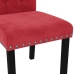 Sillas de comedor 4 unidades terciopelo rojo vino tinto