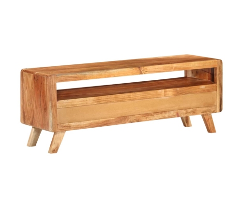 Mueble de TV de madera maciza de acacia 110x30x40 cm