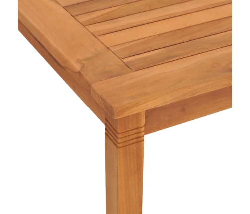 Mesa de comedor de jardín madera maciza de teca 85x85x75 cm