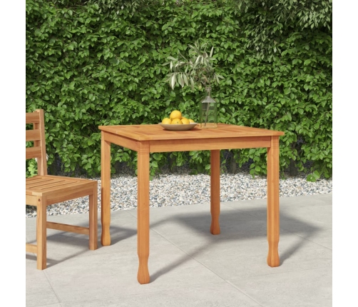 Mesa de comedor de jardín madera maciza de teca 85x85x75 cm