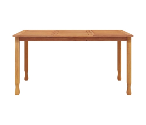 Mesa de comedor de jardín madera maciza de teca 150x90x75 cm