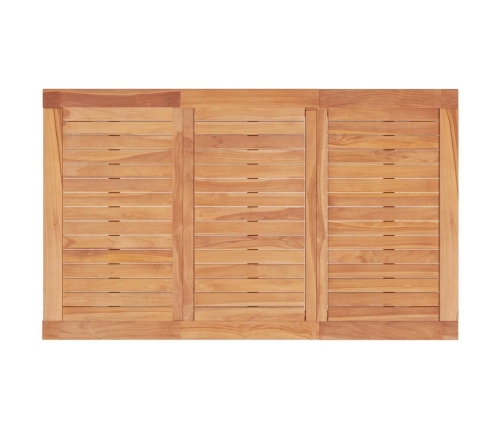 Mesa de comedor de jardín madera maciza de teca 150x90x75 cm