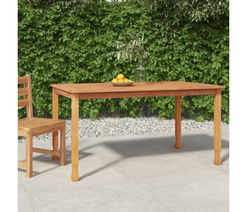 Mesa de comedor de jardín madera maciza de teca 150x90x75 cm