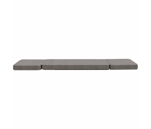 Silla de suelo plegable de tela gris claro