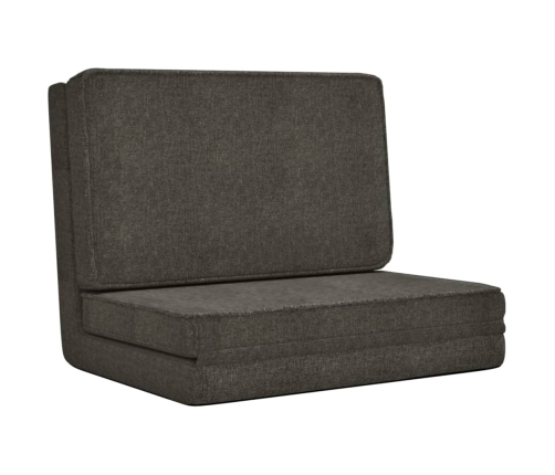 Silla de suelo plegable de tela gris oscuro