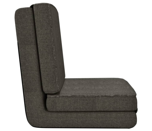 Silla de suelo plegable de tela gris oscuro