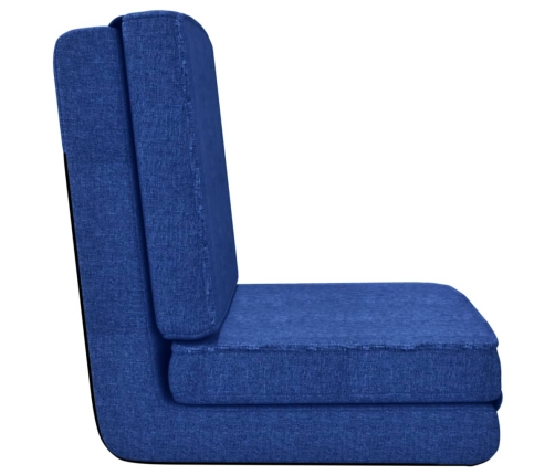 Silla de suelo plegable de tela azul