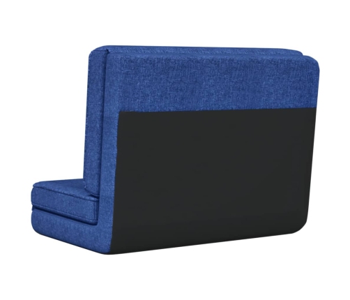 Silla de suelo plegable de tela azul