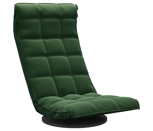 Silla de suelo giratoria de terciopelo verde oscuro