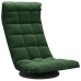 Silla de suelo giratoria de terciopelo verde oscuro