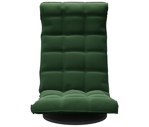 Silla de suelo giratoria de terciopelo verde oscuro