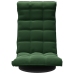 Silla de suelo giratoria de terciopelo verde oscuro