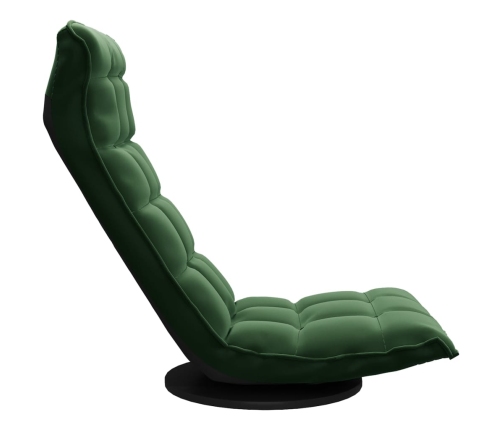 Silla de suelo giratoria de terciopelo verde oscuro