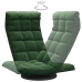 Silla de suelo giratoria de terciopelo verde oscuro