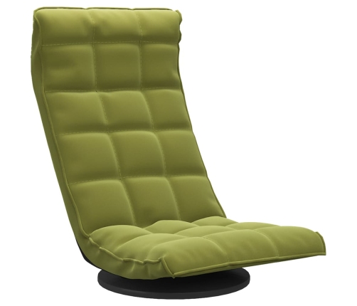 Silla de suelo giratoria de terciopelo verde claro