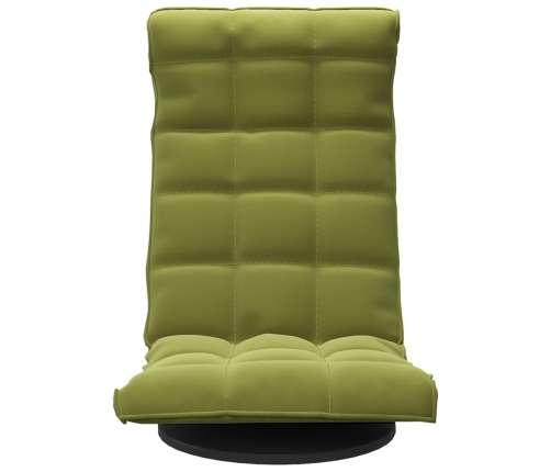 Silla de suelo giratoria de terciopelo verde claro