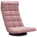 Silla de suelo giratoria de terciopelo rosa