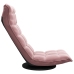 Silla de suelo giratoria de terciopelo rosa