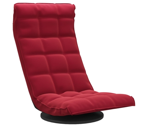 Silla de suelo giratoria de terciopelo rojo tinto